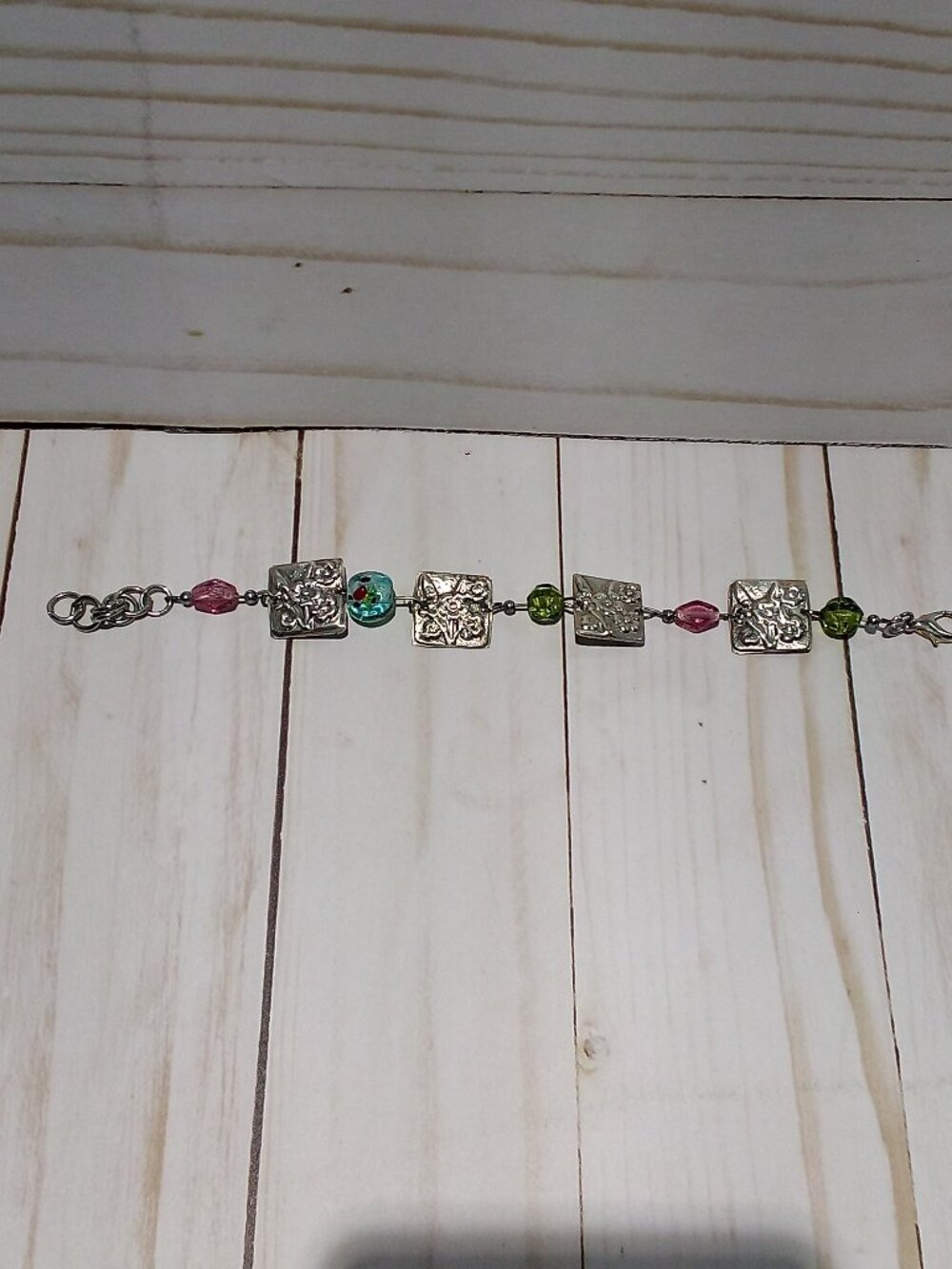 Sterling and Beaded Bracelet